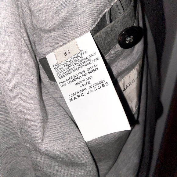 Marc Jacobs Biker/Motorcycle Leather Jacket Gray​​​​​ - Picture 8 of 9
